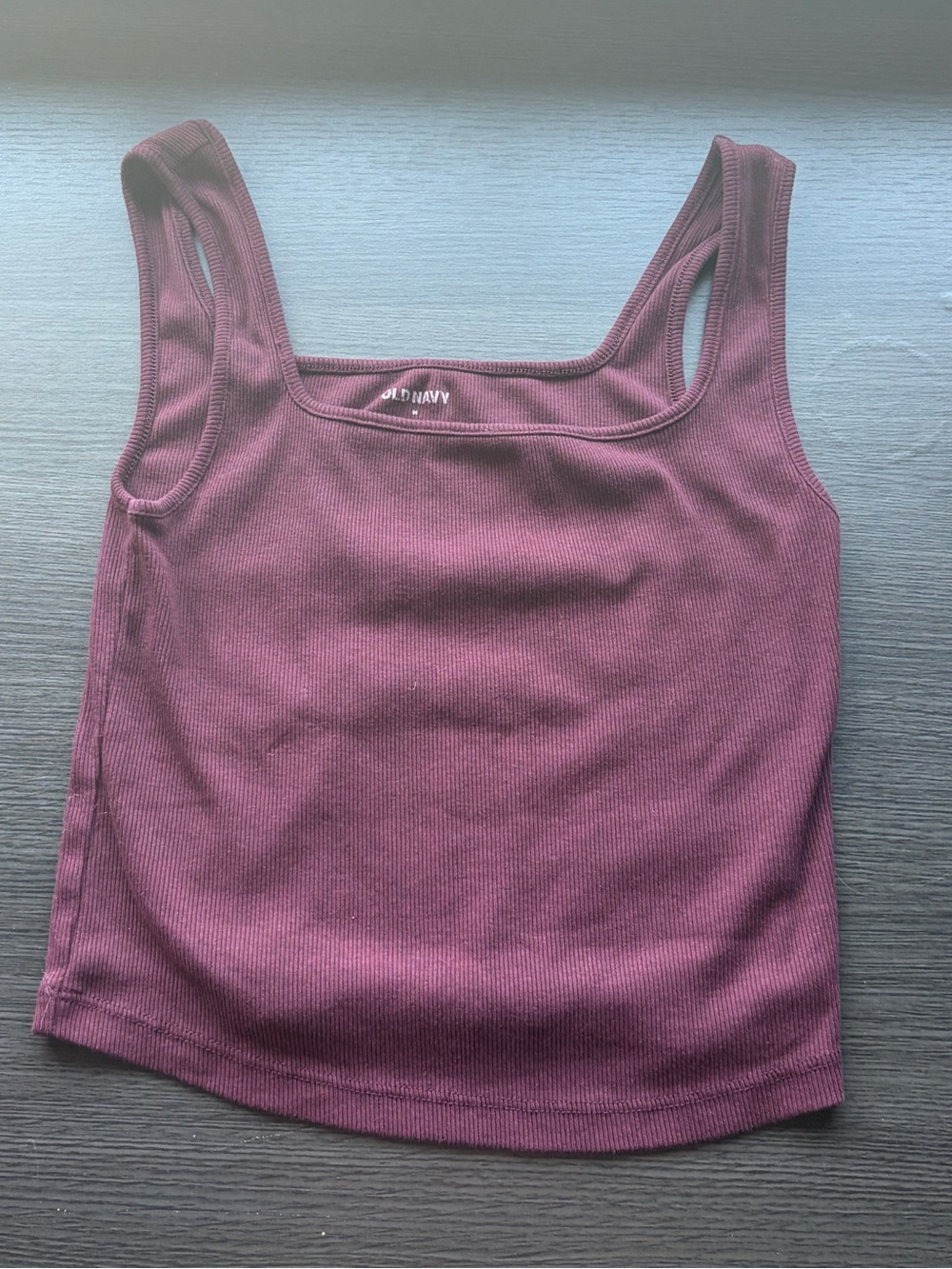 Old Navy Ribbed Cropped Tank Top - Plum